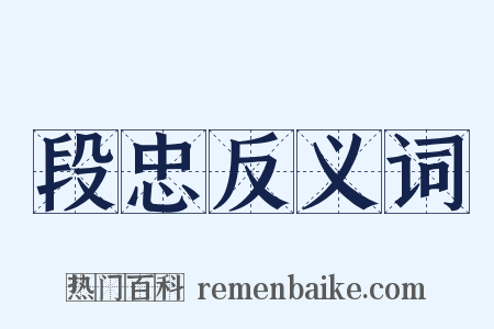 段忠反义词是什么意思的图片